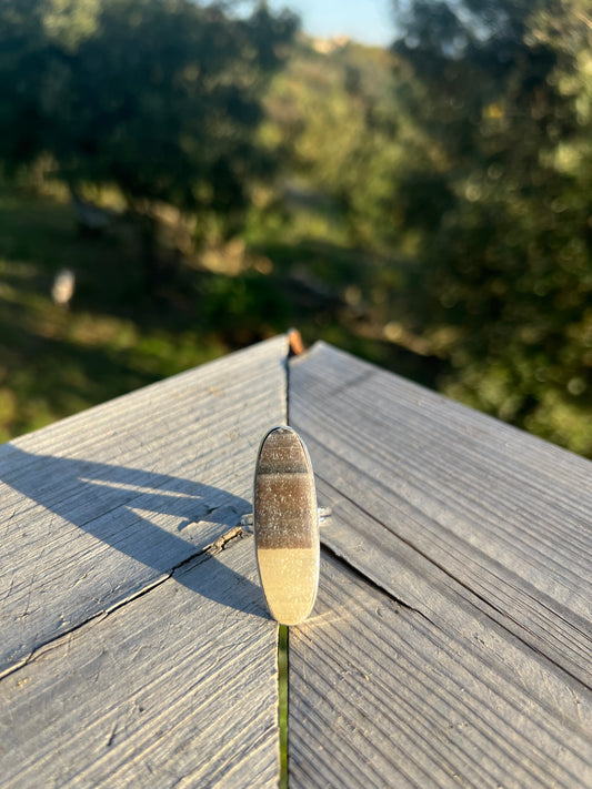 Bague en Calcite rubanée - zébrée du Mexique taille 64