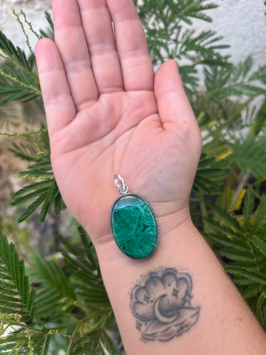 Pendentif en Malachite