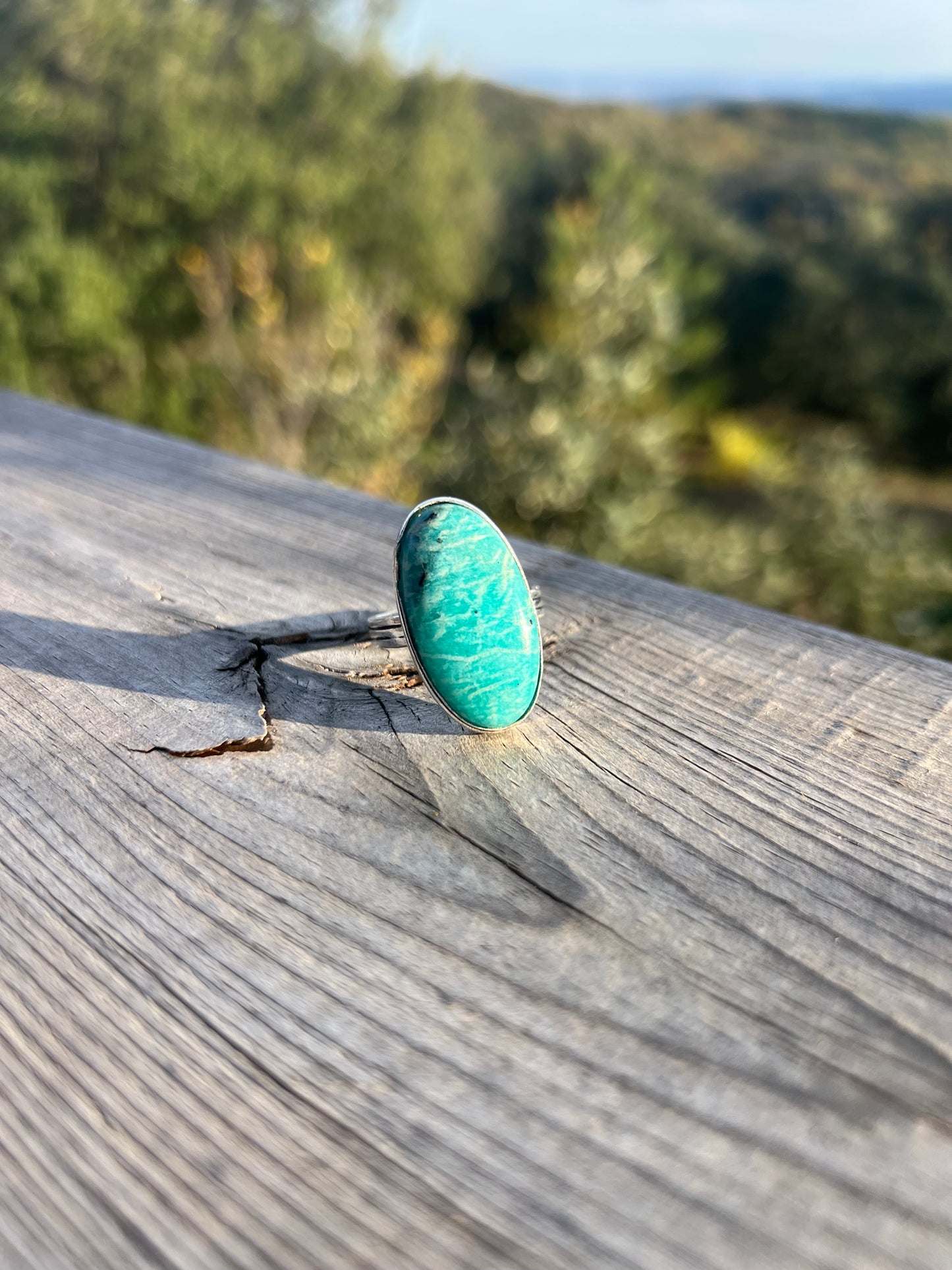 Bague en Amazonite taille 70