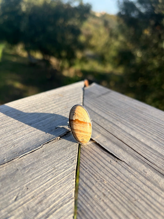 Bague en Jaspe paysage taille 58