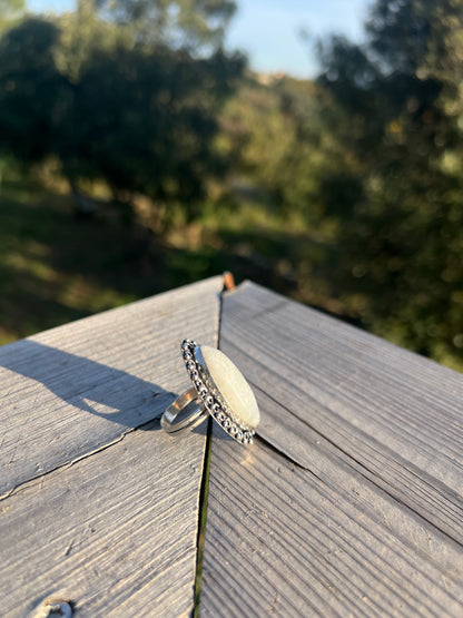 Bague en pierre de lune taille 62