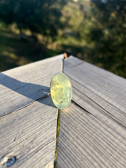 Bague en Préhnite taille 52