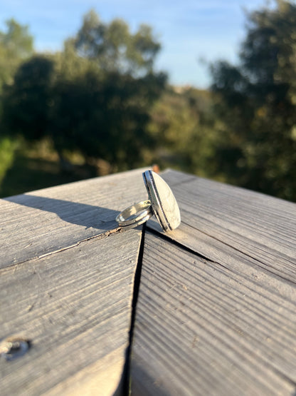 Bague en Howlite taille 55