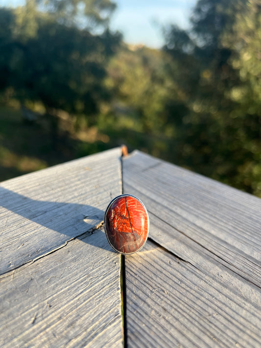 Bague en Jaspe rouge taille 59