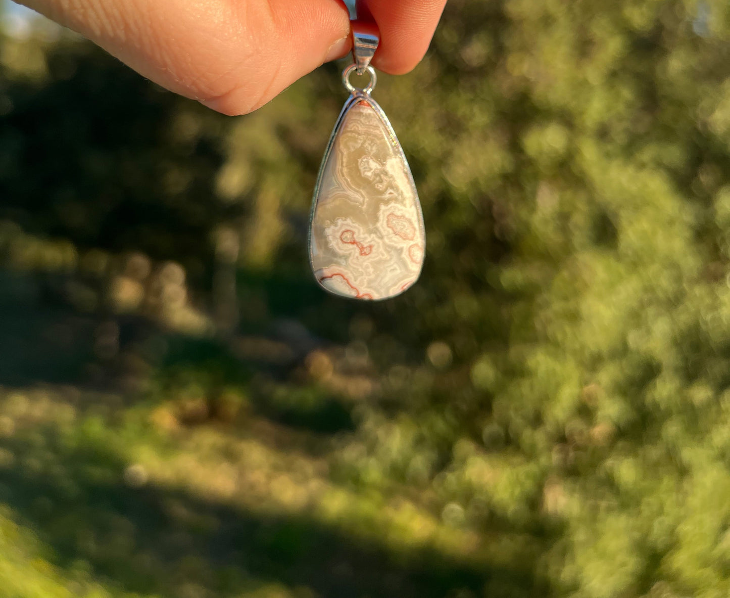 Pendentif en Agate Laguna du Mexique