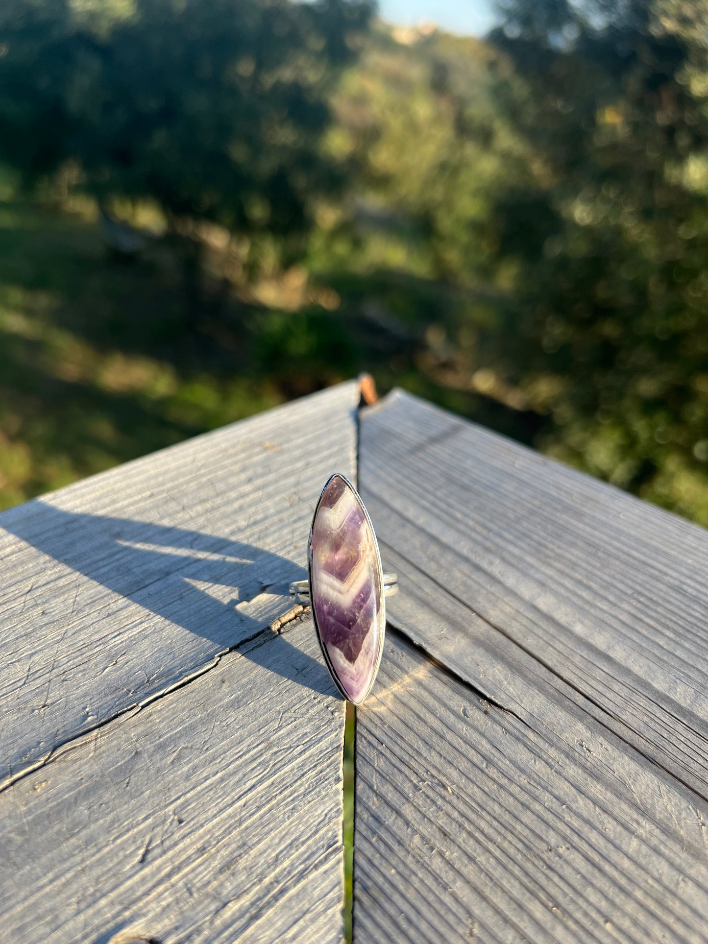 Bague en Améthyste chevron taille 64