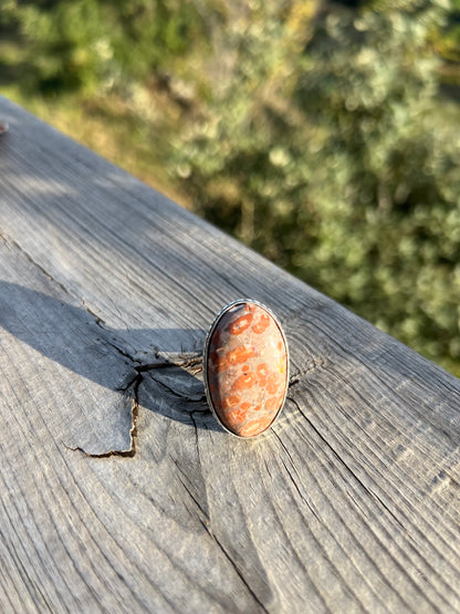 Bague en Jaspe Léopard taille 59