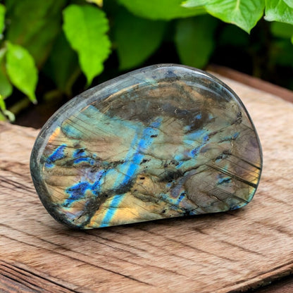 Bloc de Labradorite polie