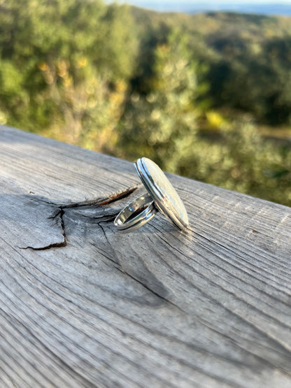 Bague en Calcédoine taille 61