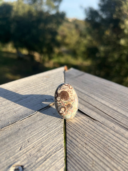 Bague en Jaspe tortue taille 65