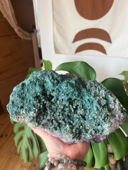 Géode en Améthyste et Calcite