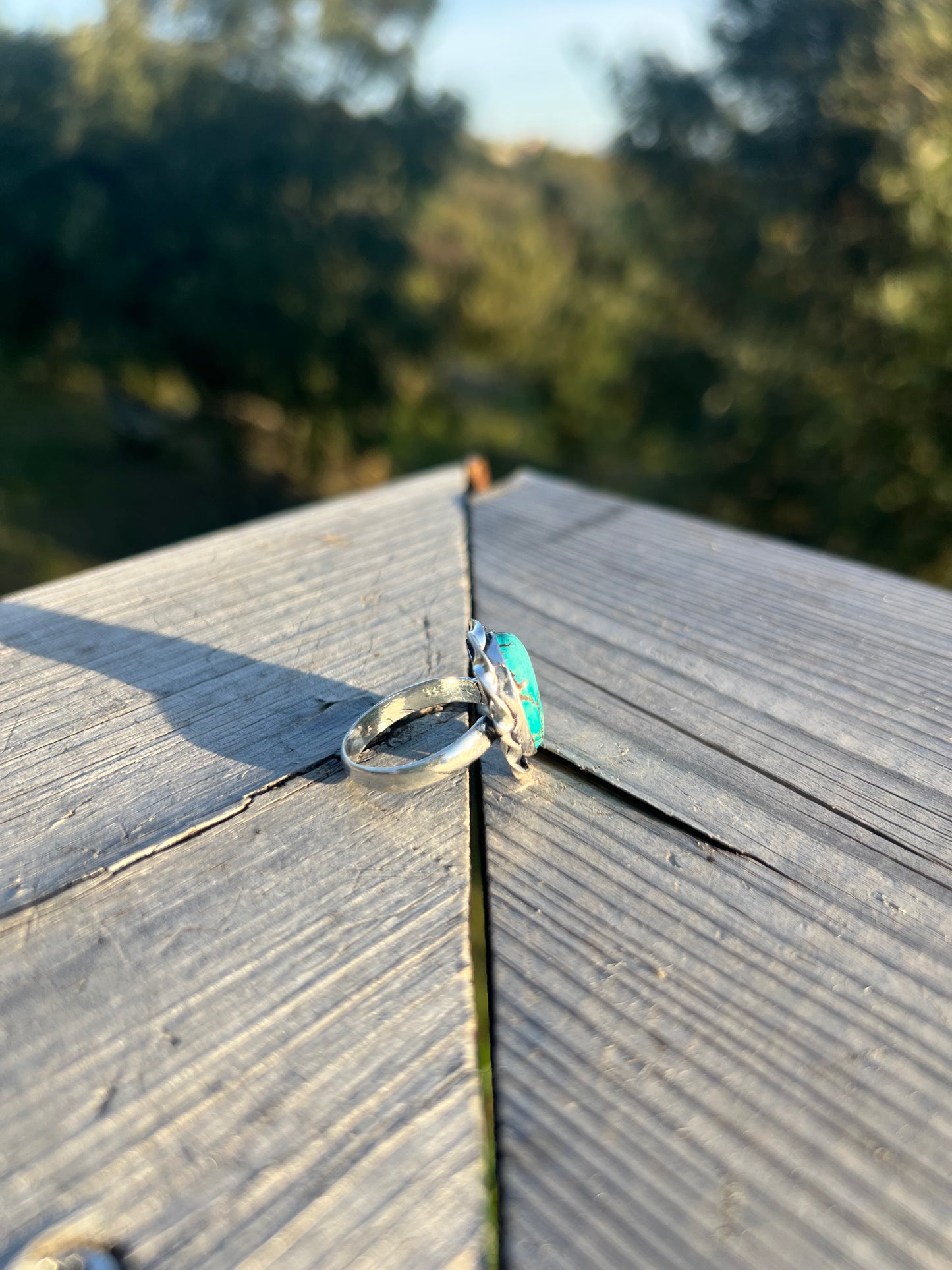 Bague en Howlite teintée Turquoise taille 51