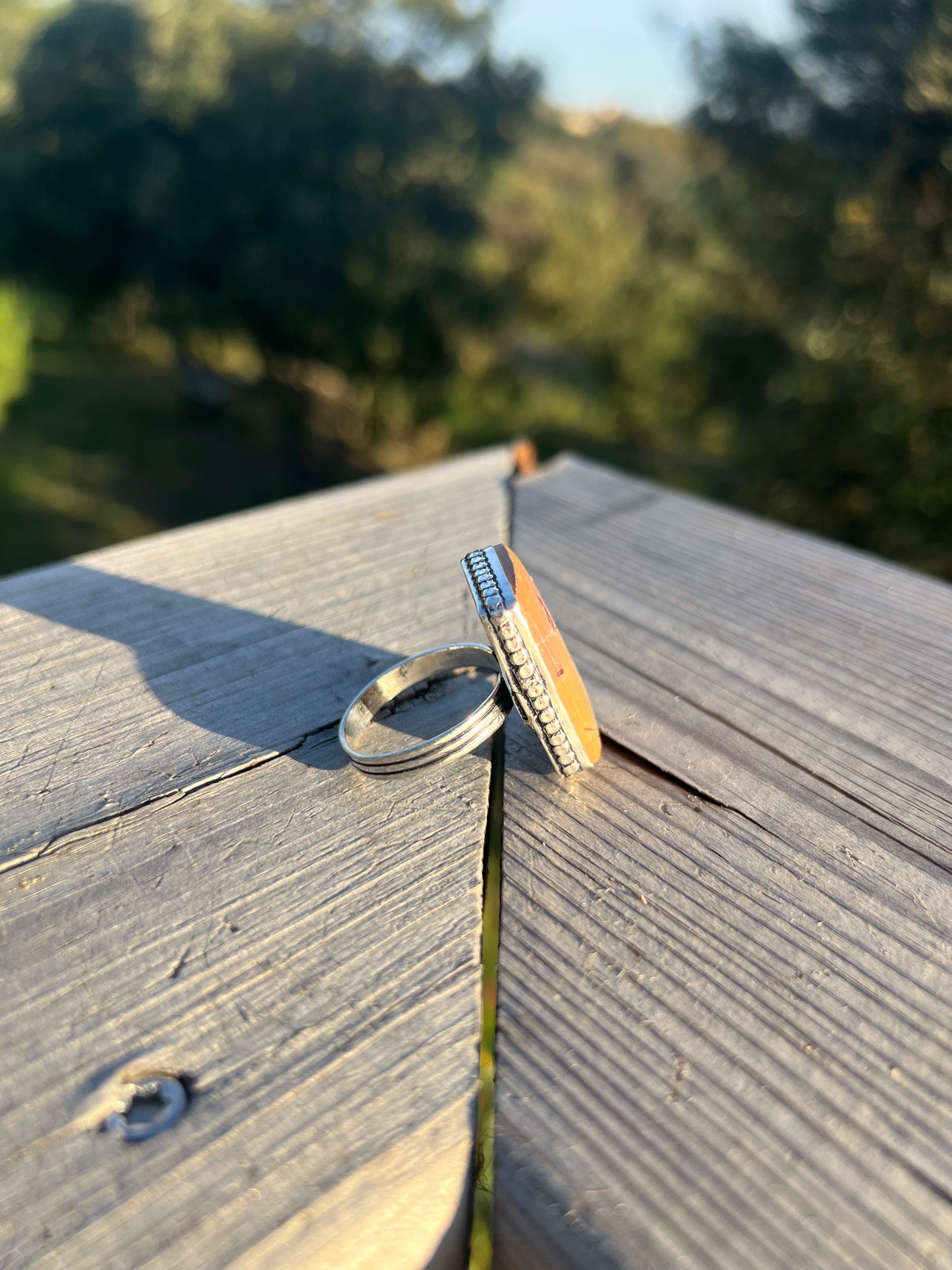 Bague en Jaspe Mokaïte taille 67