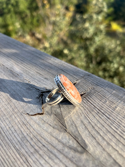 Bague en Jaspe Léopard taille 59