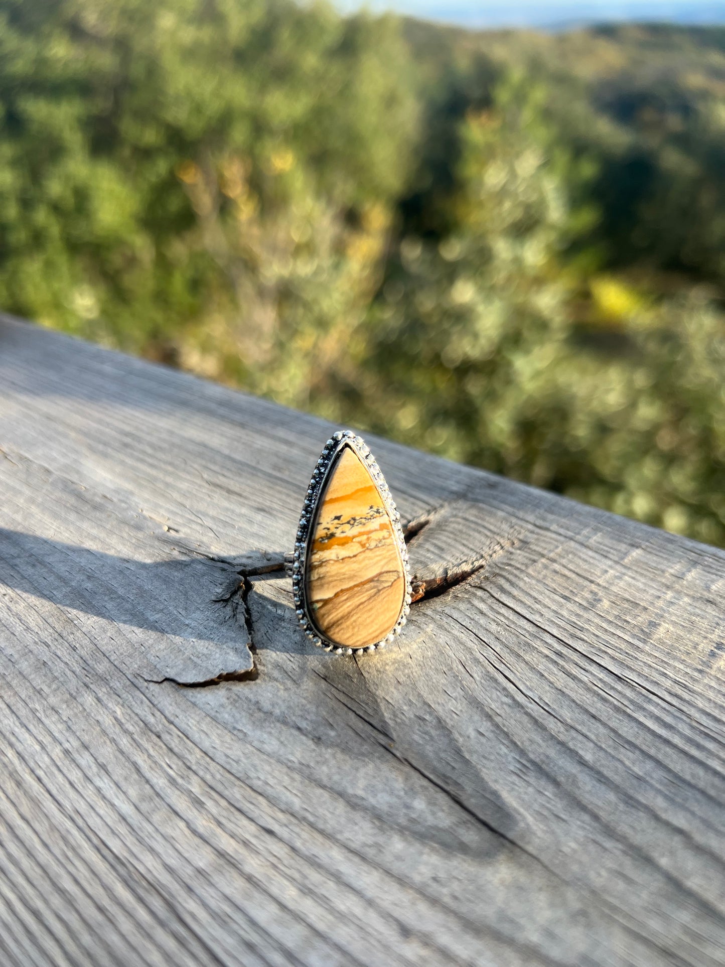 Bague en Jaspe paysge taille 59