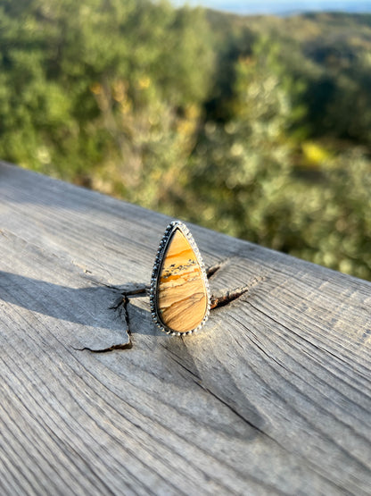 Bague en Jaspe paysge taille 59