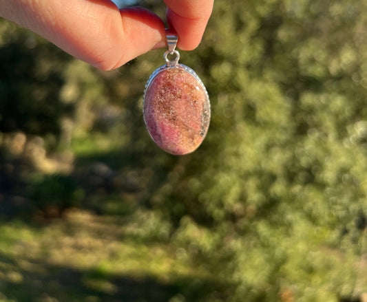 Pendentif en Rhodonite