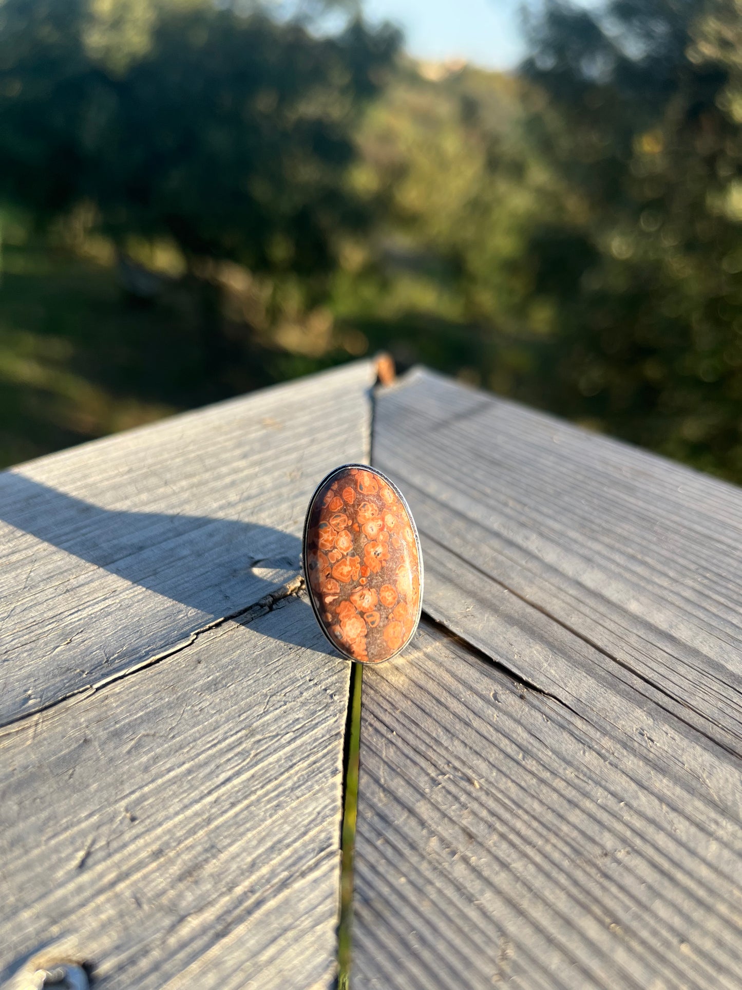 Bague en Jaspe orbiculaire taille 58