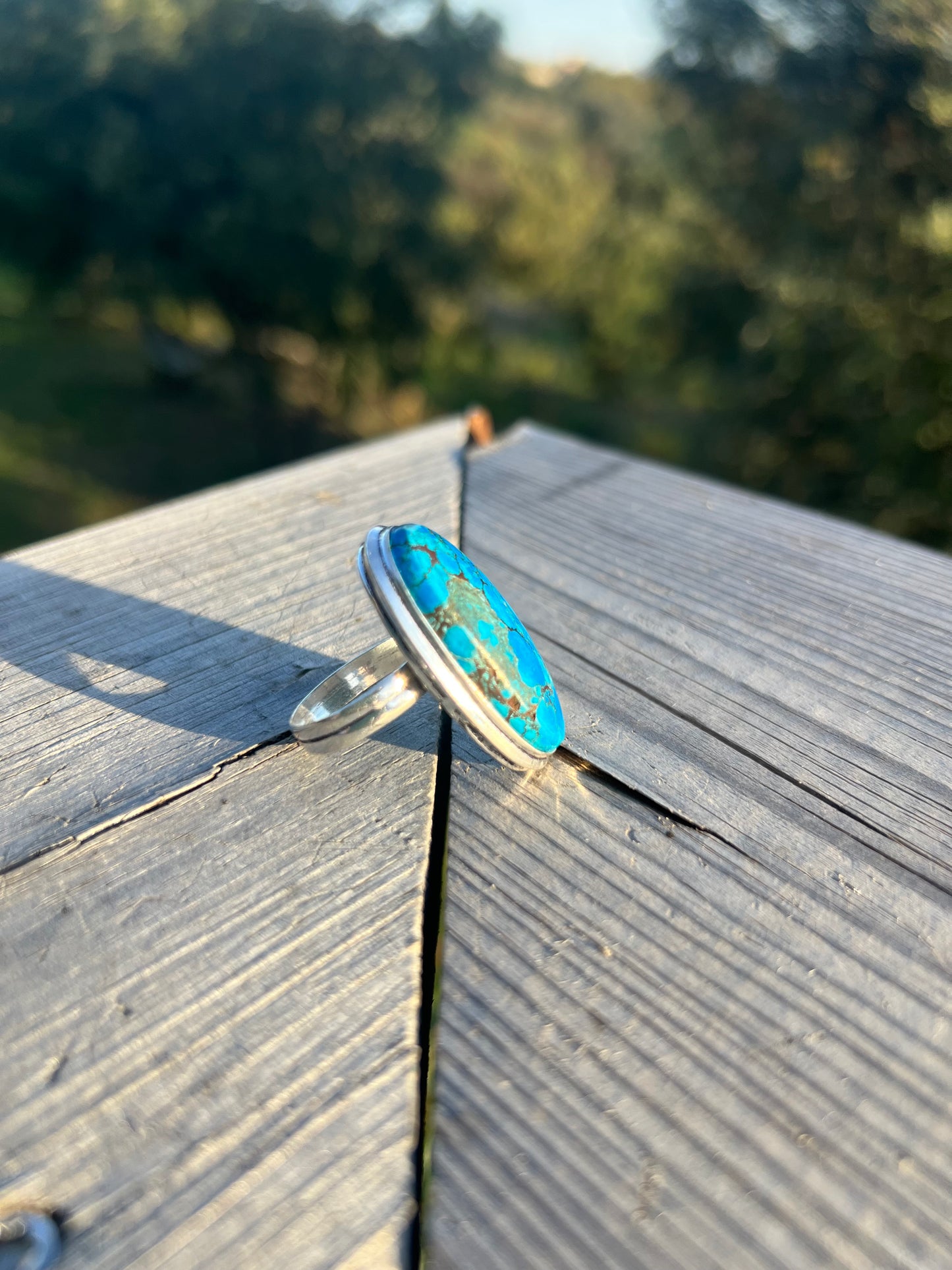 Bague en Howlite teintée Turquoise taille 59