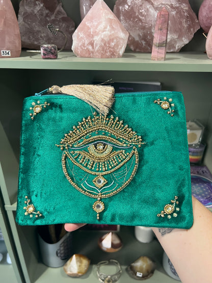 Trio ou à l’unité cahier, trousse, boîte œil vert