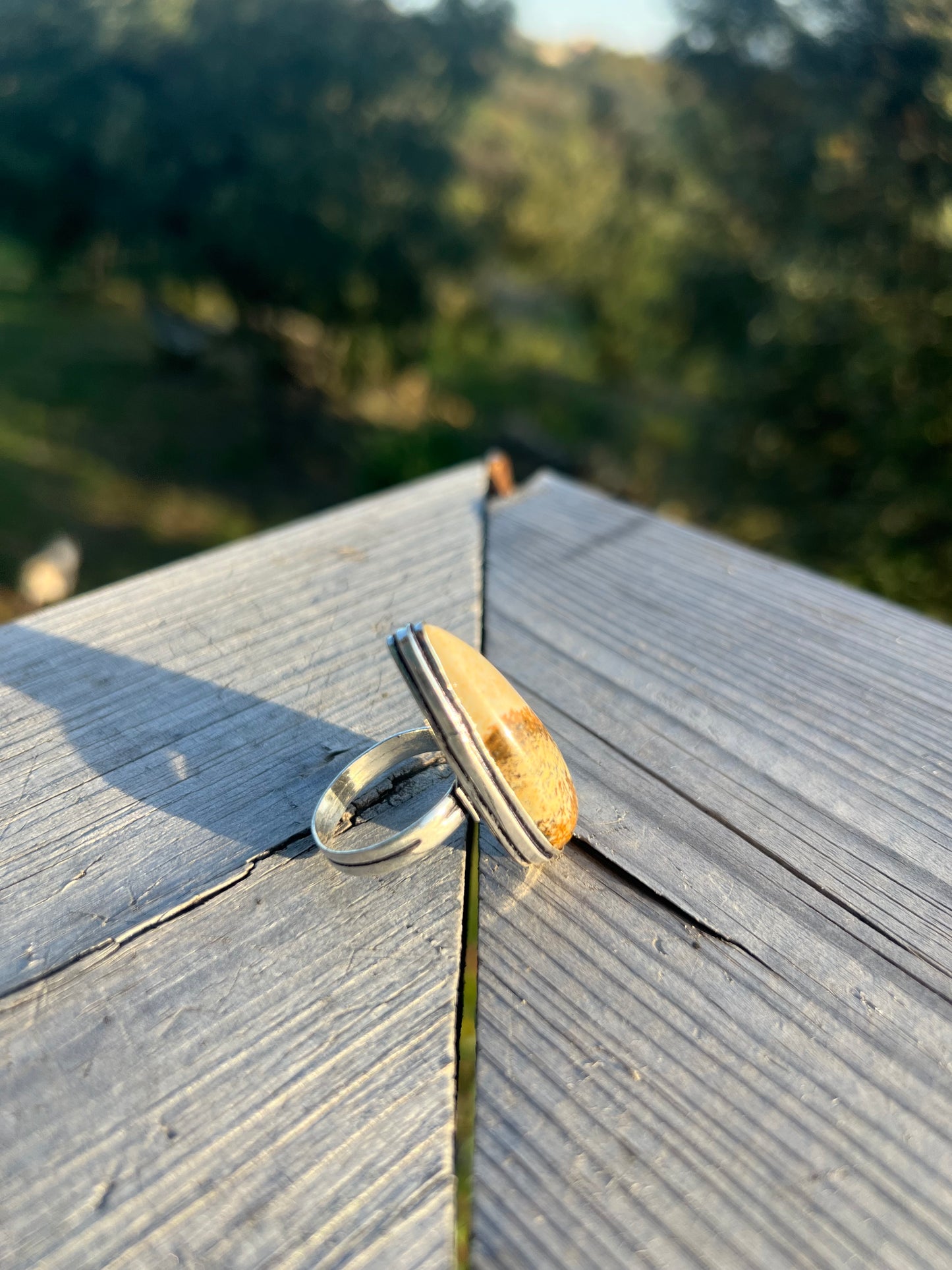 Bague en Jaspe paysage taille 60