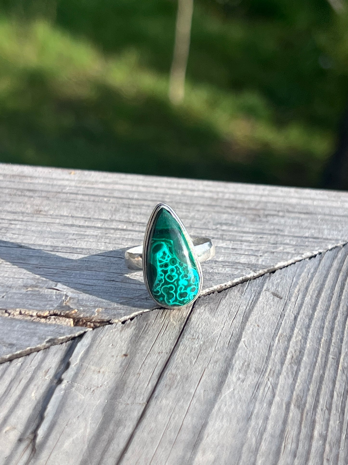Bague en Malachite Chrysocolle  taille 58