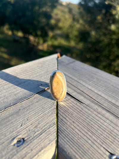 Bague en Jaspe paysage taille 55
