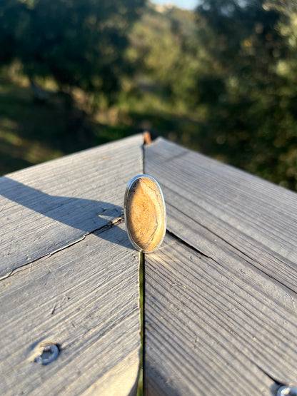 Bague en Jaspe paysage taille 55