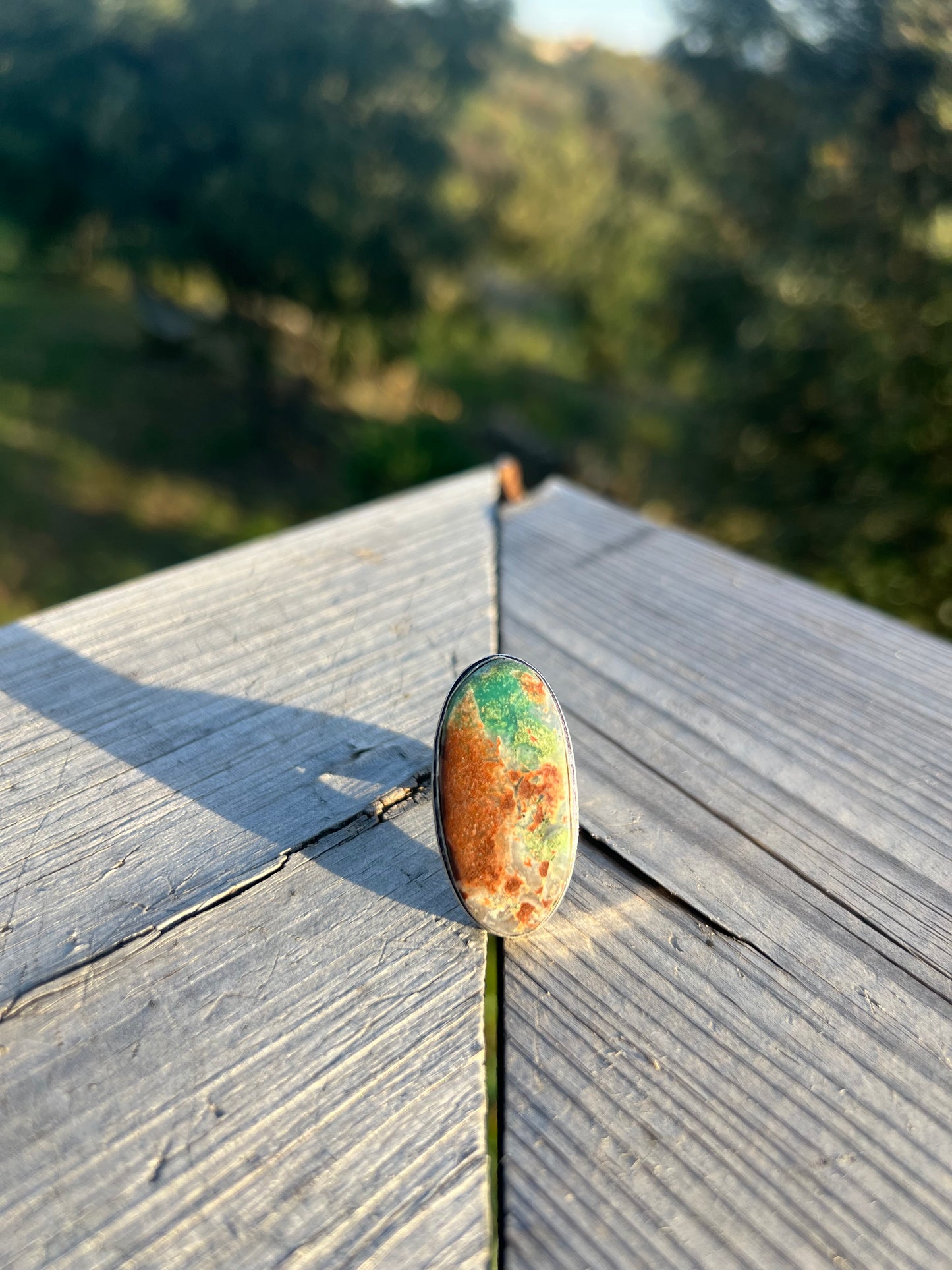 Bague en Agate Mousse taille 53