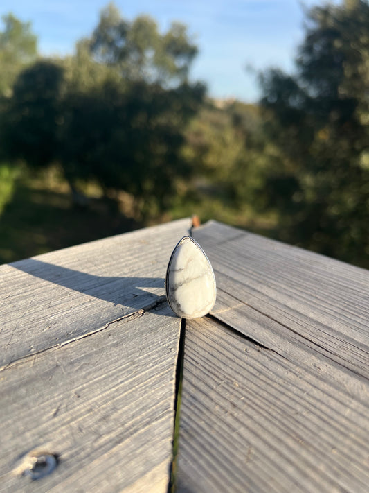 Bague en Howlite taille 55