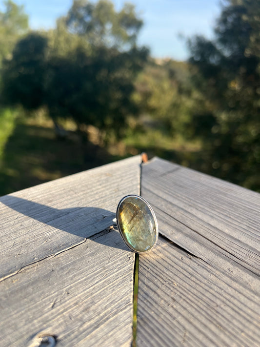Bague en Labradorite taille 64