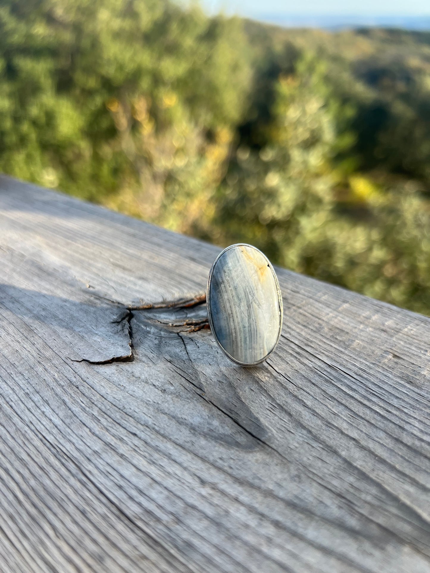 Bague en Calcédoine taille 61
