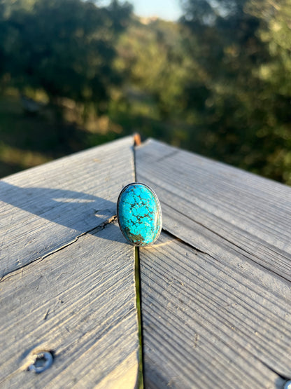 Bague en Howlite teintée Turquoise taille 58