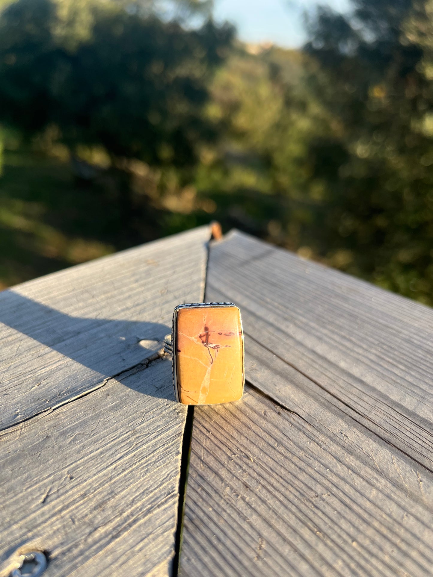 Bague en Jaspe Mokaïte taille 67