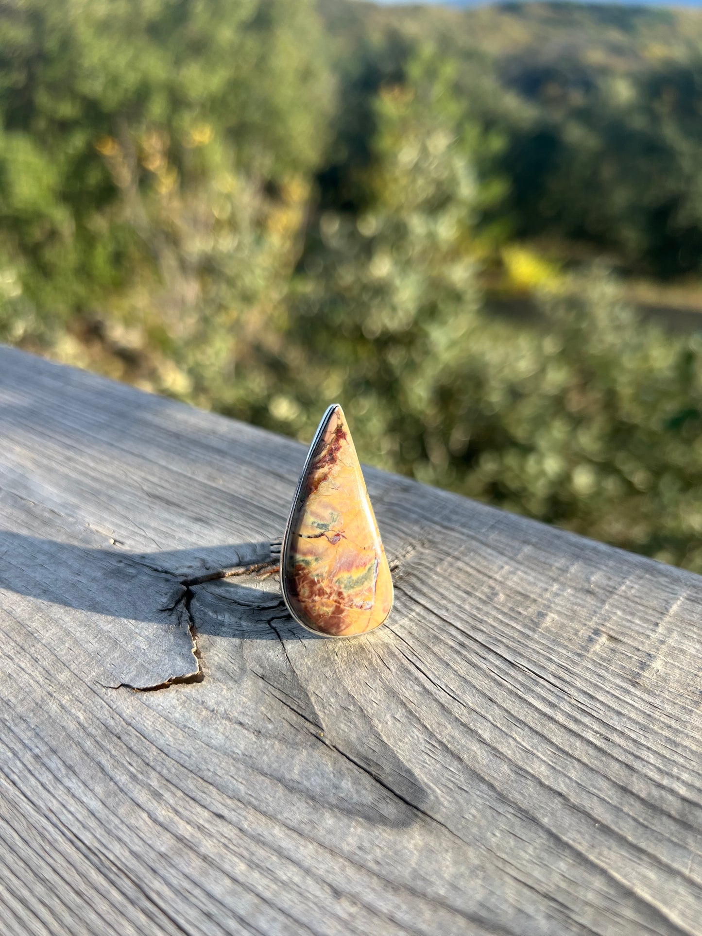 Bague en Jaspe Mokaïte taille 58,5