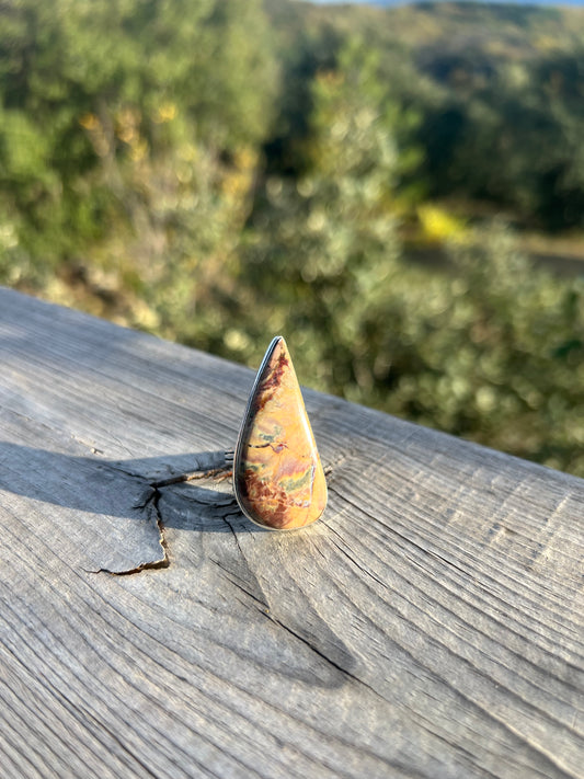 Bague en Jaspe Mokaïte taille 58,5