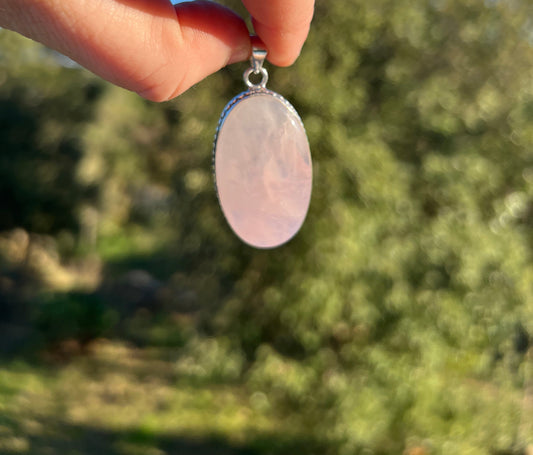 Pendentif en Quartz rose