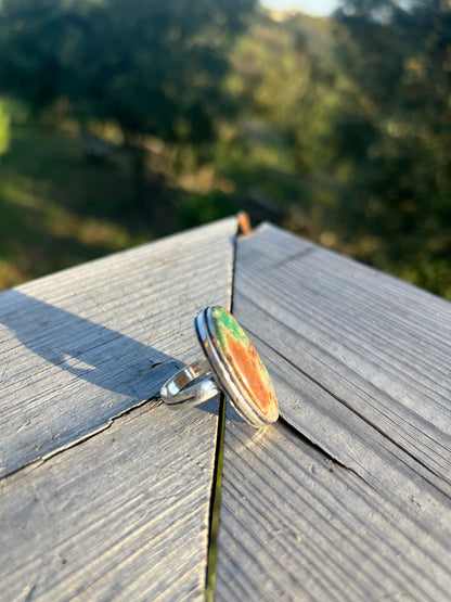 Bague en Agate Mousse taille 53