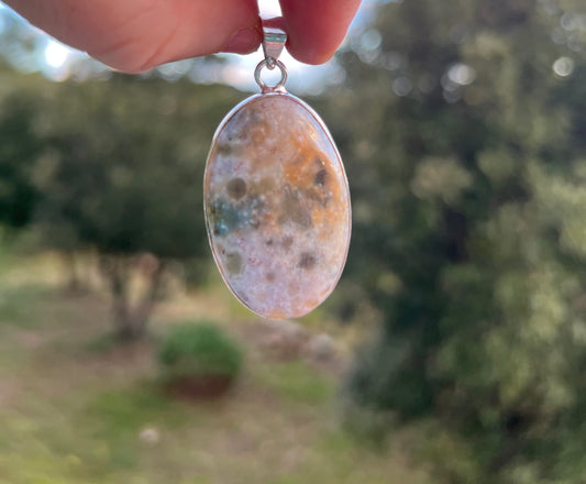 Pendentif en Jaspe Océan
