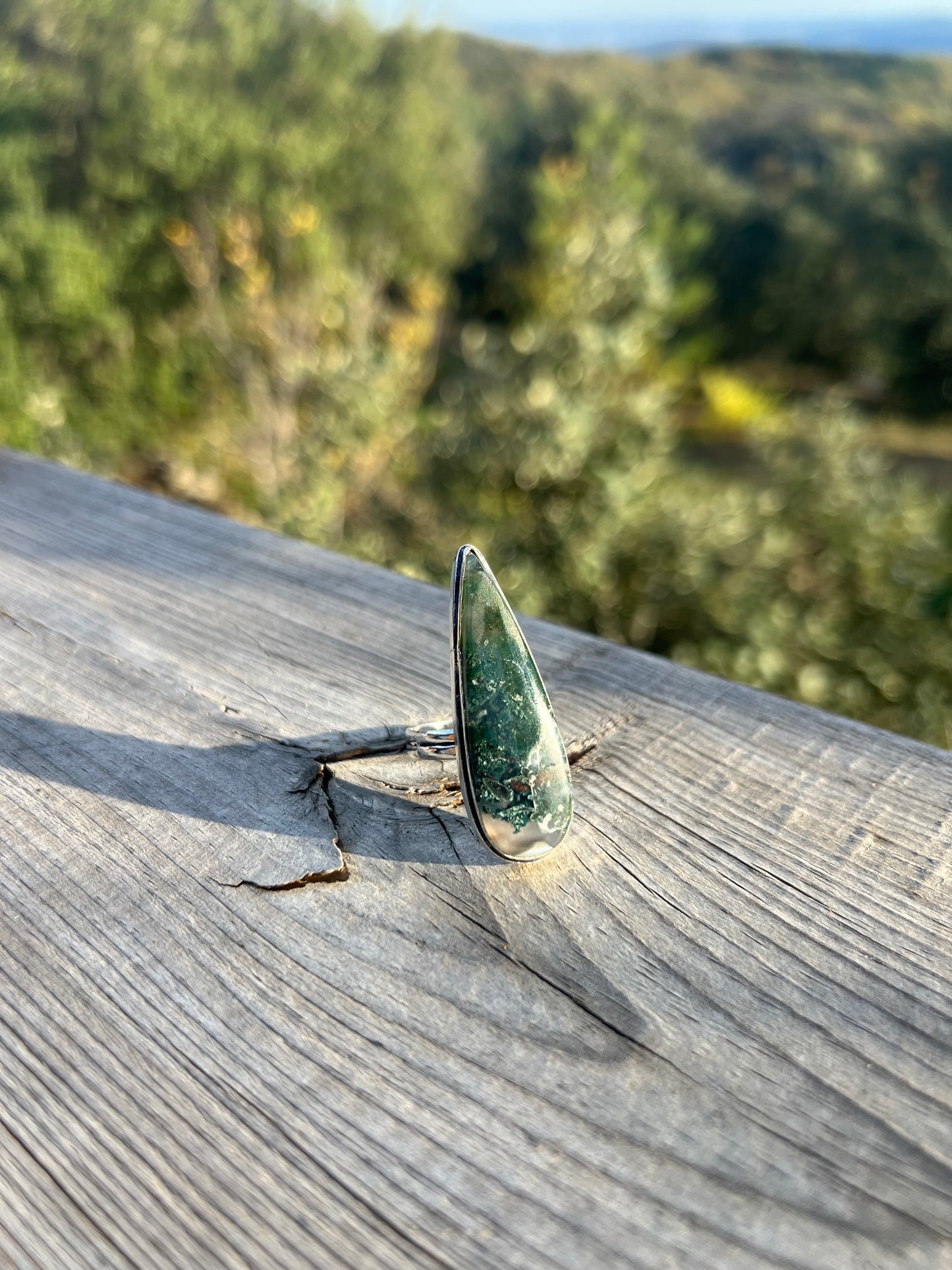 Bague en Agate Mousse taille 63