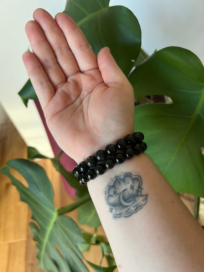 Bracelet en Obsidienne œil Céleste 10mm