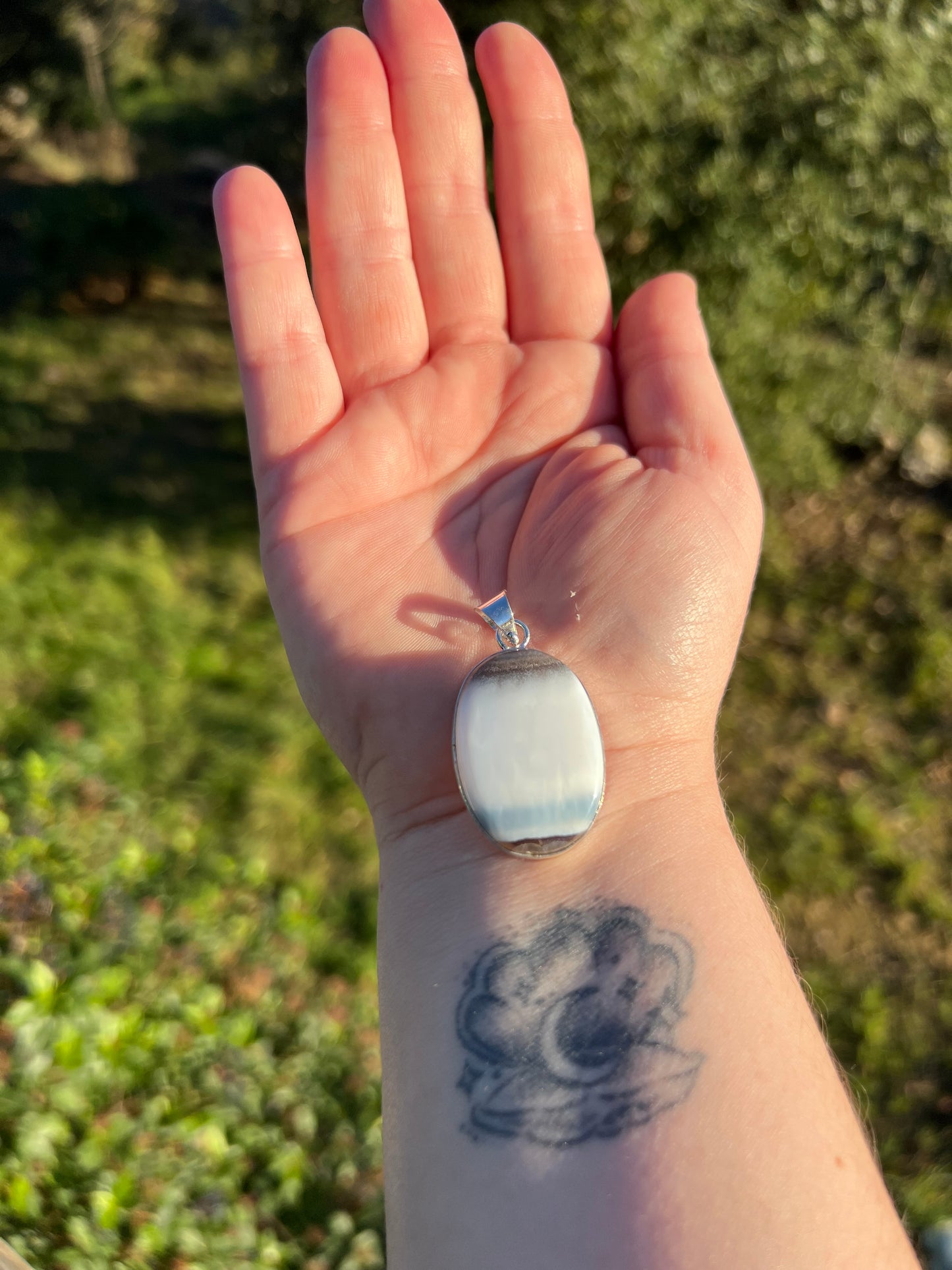 Pendentif en Opale bleue Owhyee