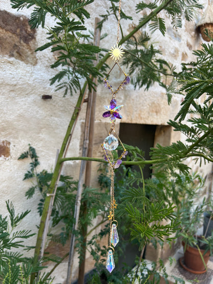 Suspension attrape soleil et améthyste