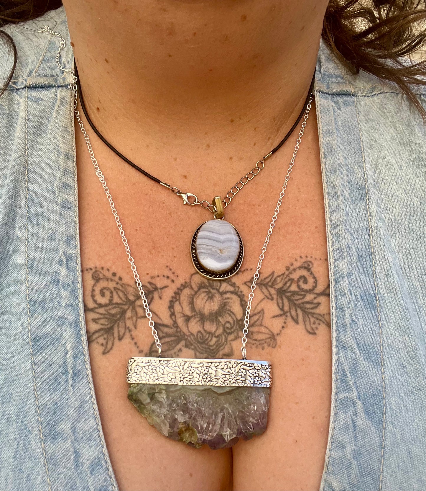 Collier en tranche d’Améthyste