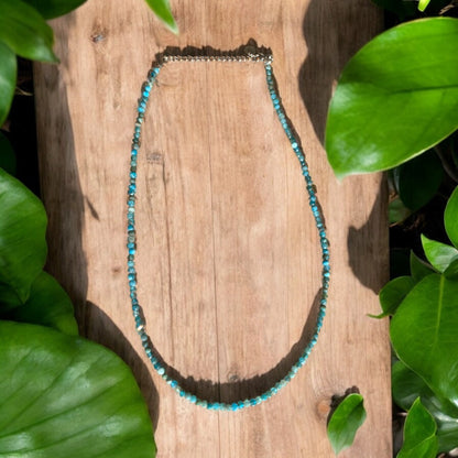 Collier ras de cou en Apatite perles facettées 4mm