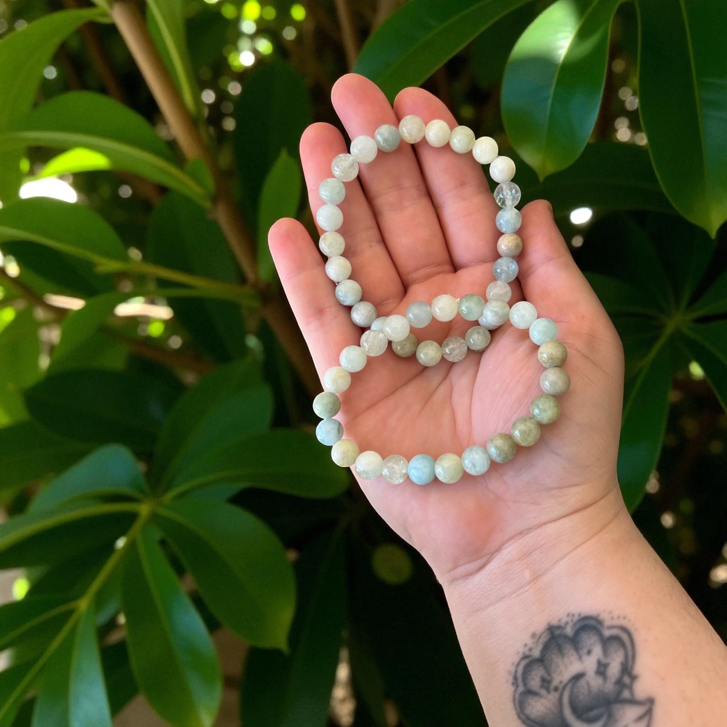 Bracelet en Aigue Marine 8mm