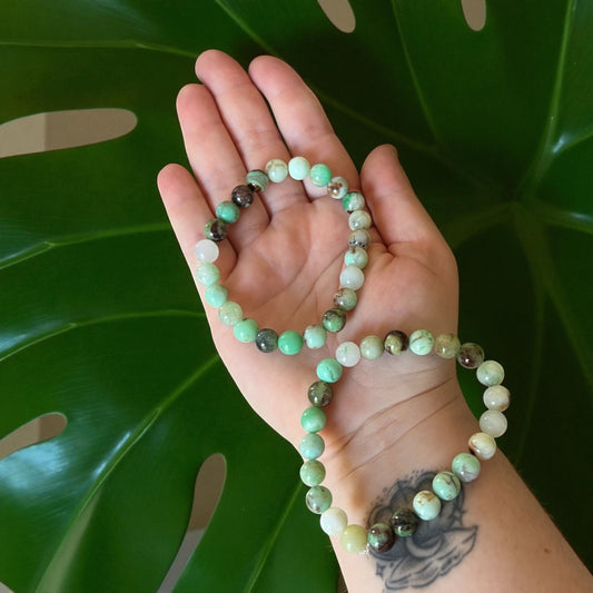 Bracelet en Chrysoprase 8mm