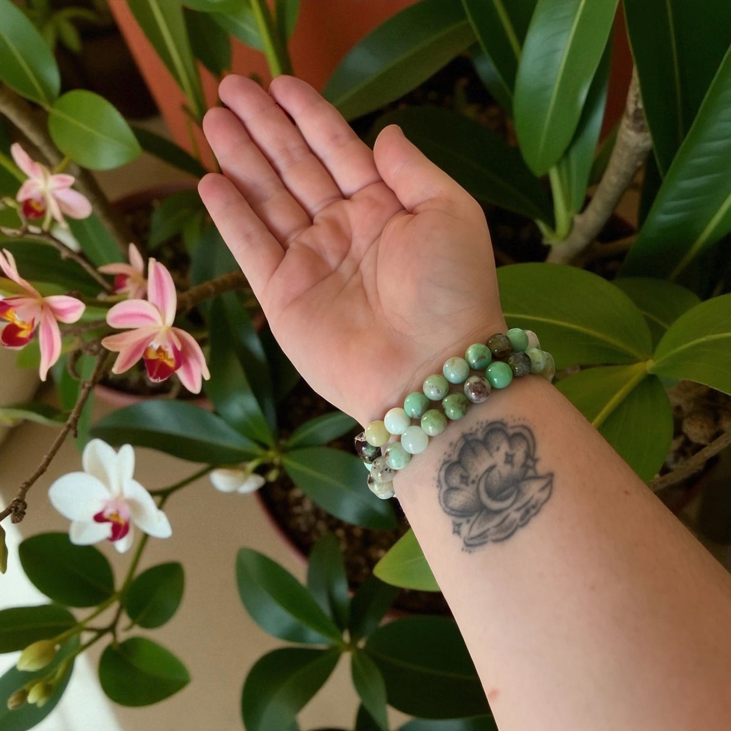 Bracelet en Chrysoprase 8mm