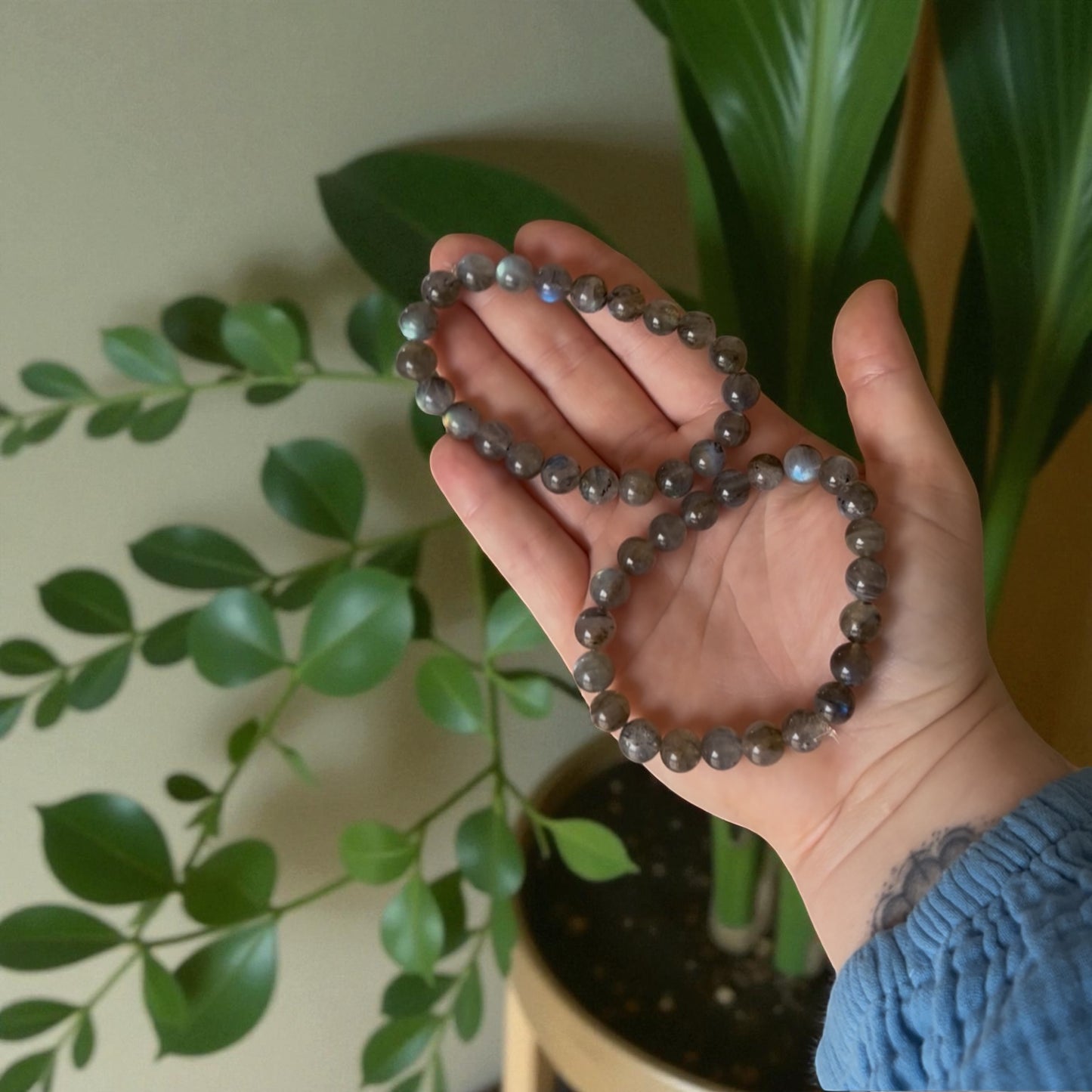 Bracelet en Labradorite 8mm