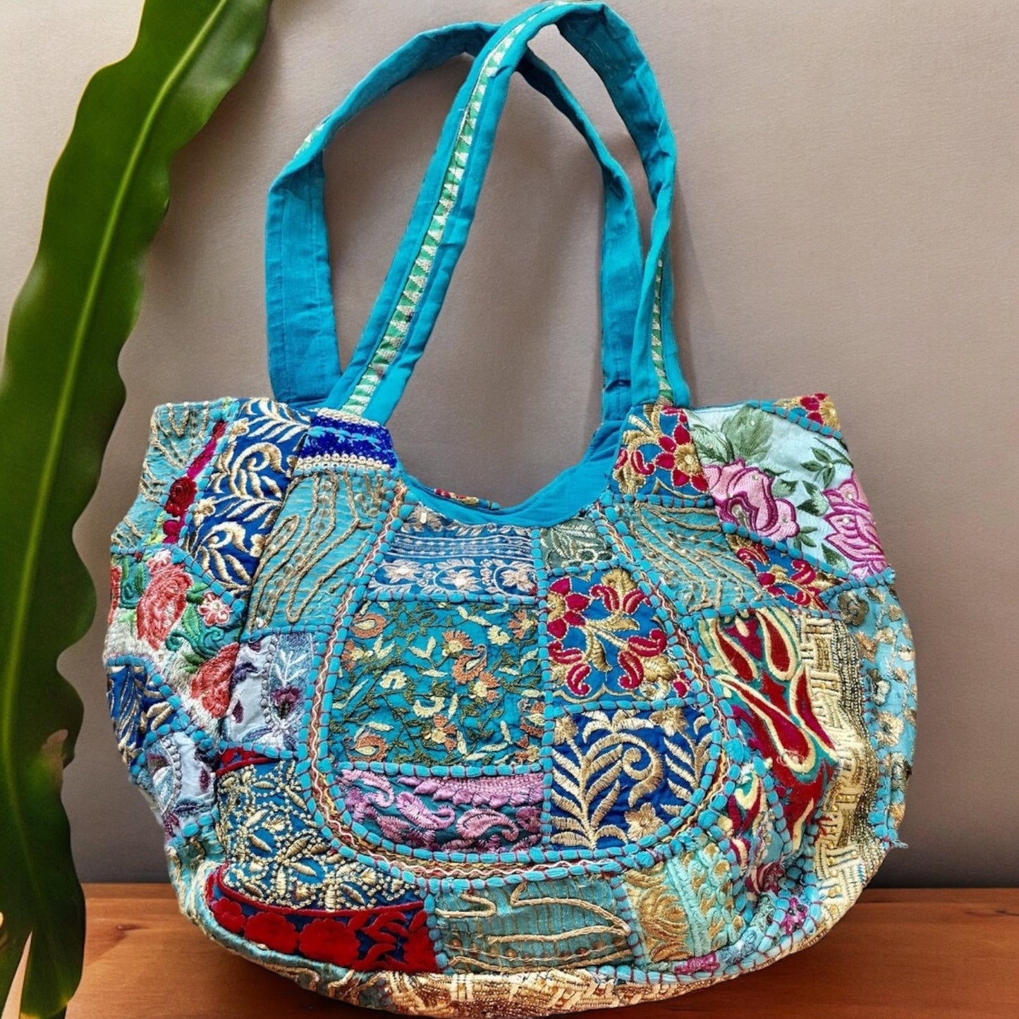 Blue Indian Craft Bag